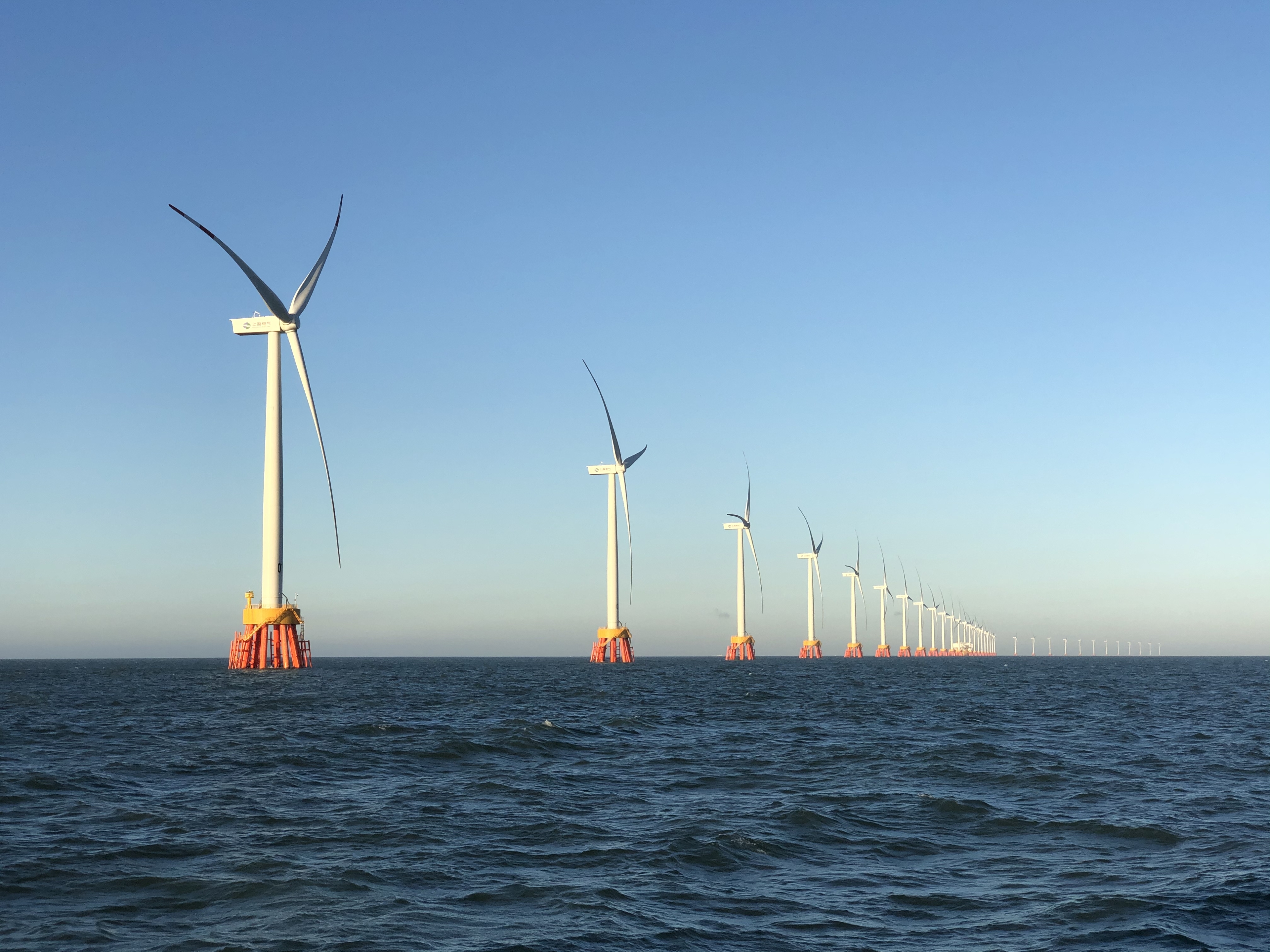 海面上，风机桨叶缓缓转动 电气风电董事长缪骏：风力发电或成未来主力能源之一