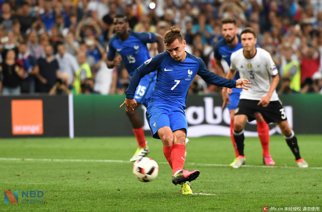 欧洲杯-格列兹曼2球 法国2-0德国进决赛 | 每经