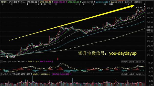 去年1月以来贵州茅台日k线图