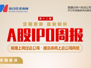 每经IPO周报第12期丨5家公司过会4家撤回  年内已近200家公司完成招股，这家保荐券商成绩遥遥领先……