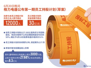 格力电器拟推员工持股计划 董明珠若顶格认购将浮盈8亿元