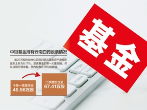 中银基金旗下部分产品二季报：加仓云南白药逾20万股