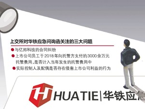 上交所：实控人夫妇是否侵害上市公司利益 华铁应急：不存在报道所述相关情况