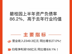 镁刻·中报速读| 碧桂园：上半年营收同比增长27%至2349亿元