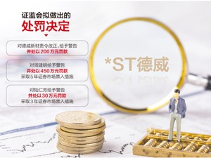 隐瞒资金占用、违规担保等 *ST德威实控人组织实施违法行为被罚5年禁入市场