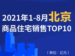 2021年1-8月北京商品住宅销售TOP10