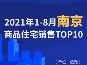 2021年1-8月南京商品住宅销售TOP10