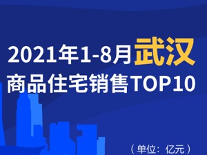 2021年1-8月武汉商品住宅销售TOP10