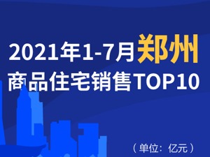 2021年1-7月郑州商品住宅销售TOP10