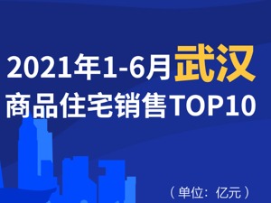 2021年1-6月武汉商品住宅销售TOP10