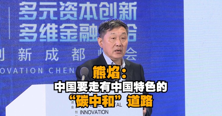 国富资本董事长、前北金所董事长、总裁熊焰：中国要走有中国特色的“碳中和”道路