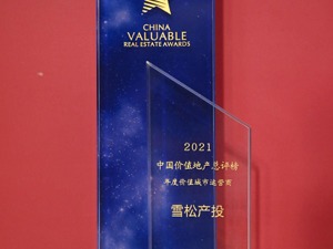 中国价值地产总评榜揭晓 雪松产投荣获“年度价值城市运营商”