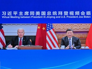 习近平同美国总统拜登举行视频会晤