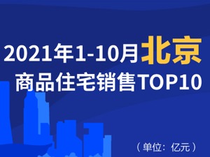 2021年1-10月北京商品住宅销售TOP10