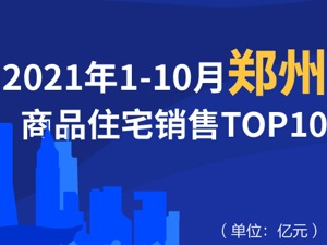 2021年1-10月郑州商品住宅销售TOP10