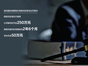 贿赂“司法工作人员”插手经济纠纷 宝利国际原董事长一审获刑两年半