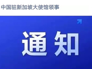 刚刚，中国驻新加坡大使馆发布重要提醒！