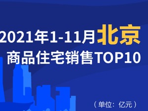 2021年1-11月北京商品住宅销售TOP10
