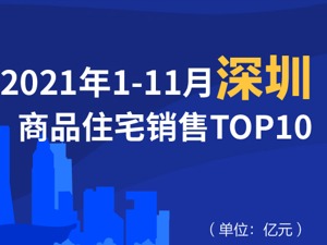 2021年1-11月深圳商品住宅销售TOP10
