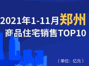 2021年1-11月郑州商品住宅销售TOP10