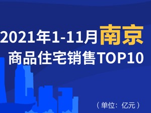 2021年1-11月南京商品住宅销售TOP10