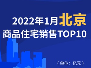2022年1月北京商品住宅销售TOP10