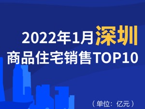2022年1月深圳商品住宅销售TOP10