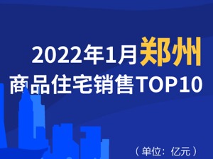 2022年1月郑州商品住宅销售TOP10