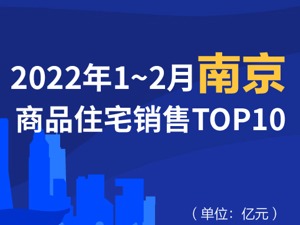 2022年1-2月南京商品住宅销售TOP10