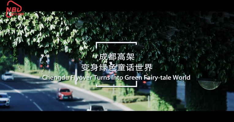 成都高架变身绿色童话世界