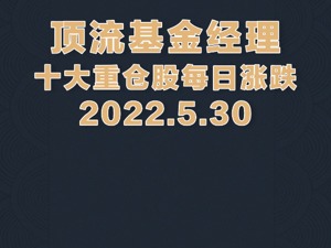 5月30日，张坤重仓的美团-W、五粮液大涨