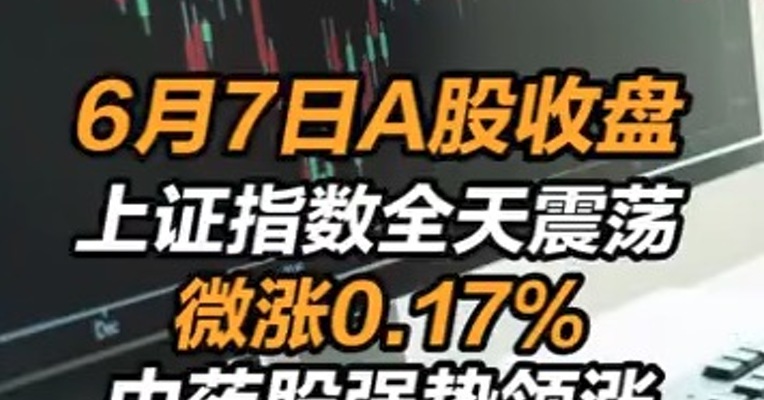 2022年6月7日A股收盘：上证指数全天震荡微涨0.17% ，中药股强势领涨
