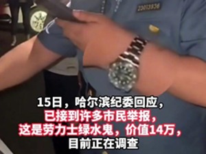 “表哥”再现？哈尔滨一执法人员疑似佩戴价值14万劳力士  进口手表均价去年涨八成