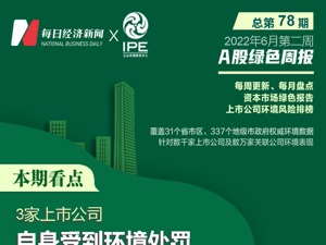 A股绿色周报丨36家上市公司暴露环境风险 3家上市公司自身收环保罚单