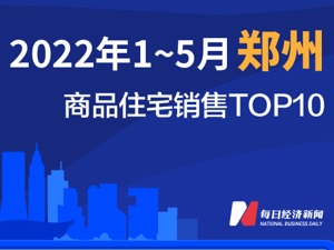 2022年1-5月郑州商品住宅销售TOP10