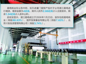 晨鸣纸业拟引进战投 对子公司增资4亿欲降负债率