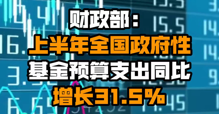 财政部：上半年全国政府性基金预算支出同比增长31.5%