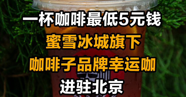 一杯咖啡最低5元钱 蜜雪冰城旗下咖啡子品牌幸运咖进驻北京