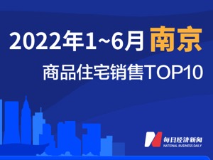 2022年1-6月南京商品住宅销售TOP10