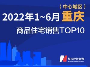 2022年1-6月重庆商品住宅销售TOP10