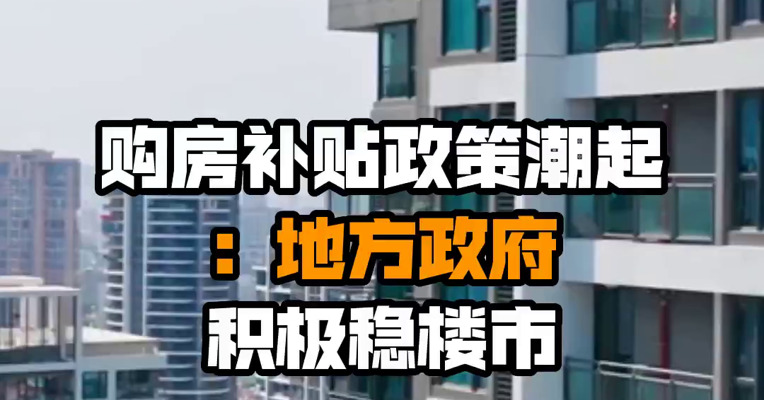 购房补贴政策潮起：地方政府积极稳楼市