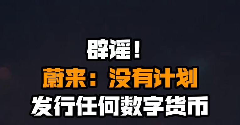 辟谣！蔚来：没有计划发行任何数字货币