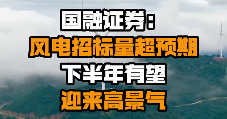 国融证券：风电招标量超预期 下半年有望迎来高景气