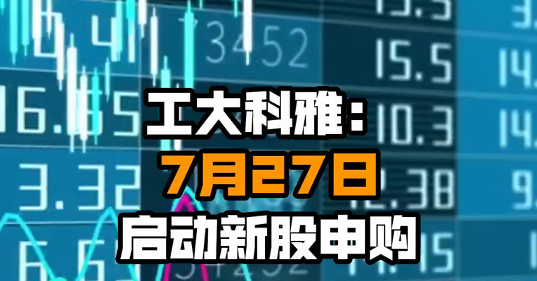 工大科雅：7月27日启动新股申购