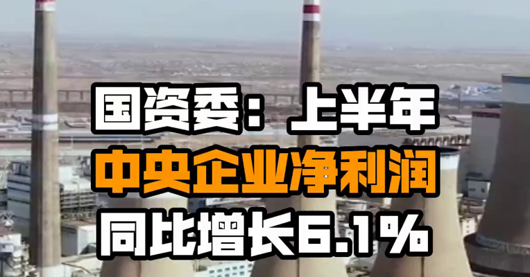国资委：上半年中央企业净利润同比增长6.1%