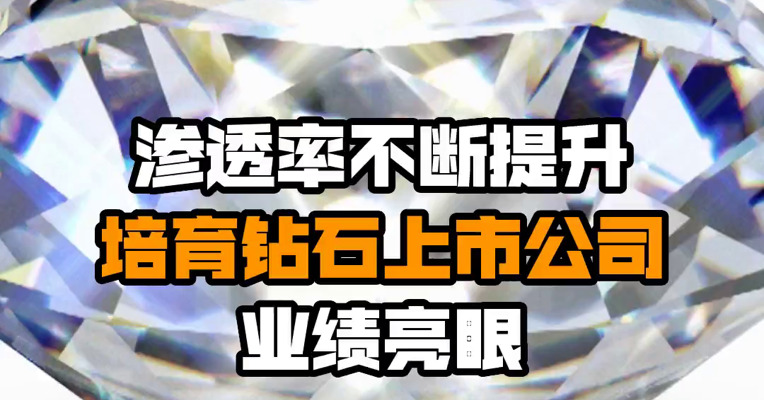 渗透率不断提升 培育钻石上市公司业绩亮眼