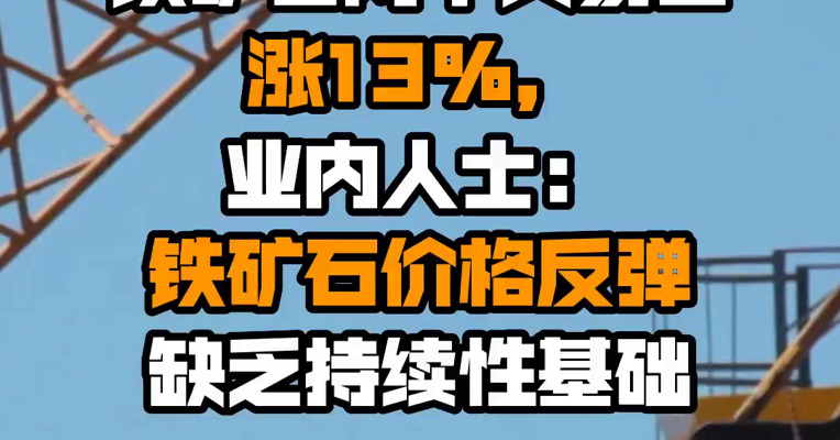 铁矿石两个交易日涨13%，业内人士：铁矿石价格反弹缺乏持续性基础