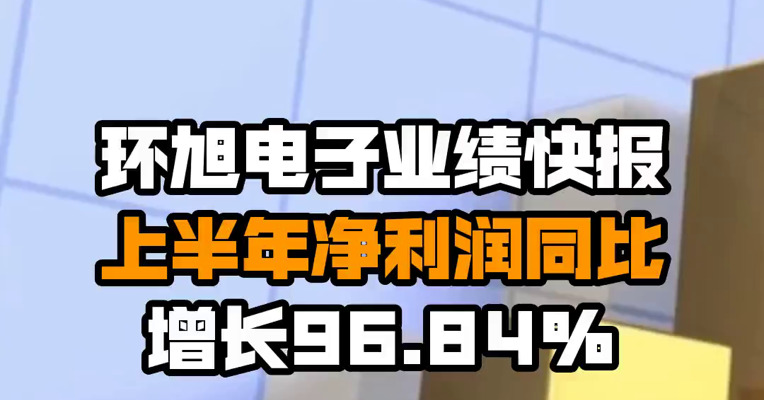 环旭电子业绩快报：上半年净利润同比增长96.84%