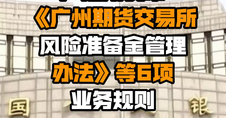 广期所发布《广州期货交易所风险准备金管理办法》等6项业务规则