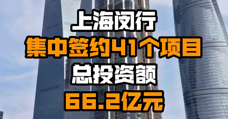 上海闵行集中签约41个项目 总投资额66.2亿元